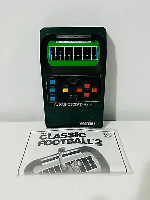 Vintage 2002 Mattel Classic Football 2 Handheld Electronic Game Works Great! • $30