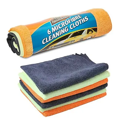 6 X Large Multi Purpose Microfibre Cleaning Drying Duster Polishing Cloth Towels • £5.99