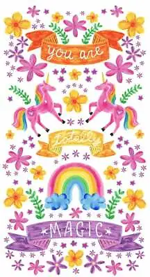 You Are Magic Unicorn Rainbow Cotton Fabric Timeless Treasures C7450 24  Panel • $13.50