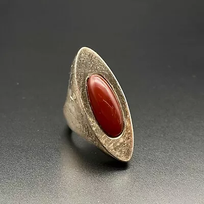 $140.25 • Buy Vintage Monnet Bijoux Sterling Silver Carnelian Ring Size 5.75