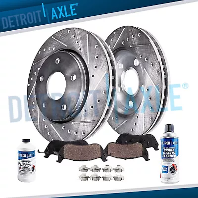 For 2005-2012 Acura RL DRILLED SLOTTED Rear Rotors And Ceramic Brake Pads Kit • $90.27