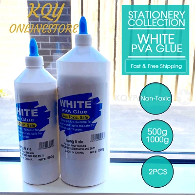 $16.95 • Buy 2 PVA Glue Craft Wood Paper Stick Slime Making Scrapbook Project Non Toxic White