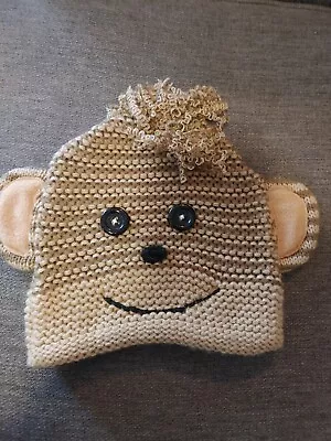 Mudpie Brown Monkey Winter Hat Sz 3T • $4