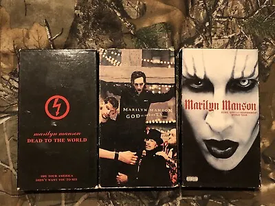 Marilyn Manson VHS LOT ‘98-2002 Dead To The World/god Is In The Tv/guns God Govt • $44.44