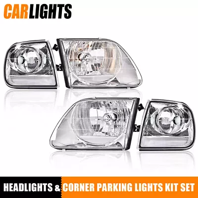 2X Headlights & Corner Parking Light Chrome Lightning Fit For F150 Expedition • $53.60