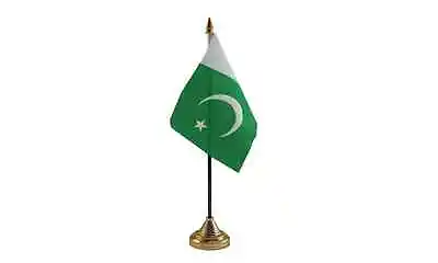 Pakistan Table Desk Flag - 10 X 15 Cm National Country Hand Asia • £3.49