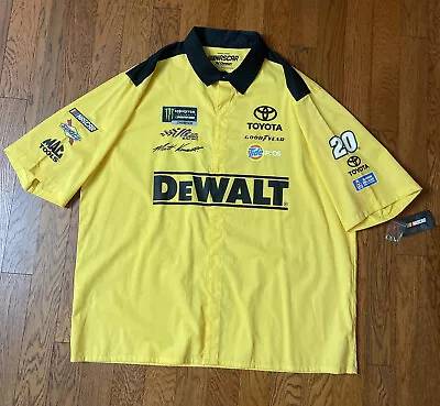 BNWT JH Design NASCAR Matt Kenseth Dewalt Pit Crew Button Up Racing Shirt 2XL • $55.99