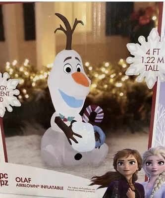 2022 DISNEY Frozen Olaf Christmas Gemmy Airblown Inflatable LED Lot • $65.95