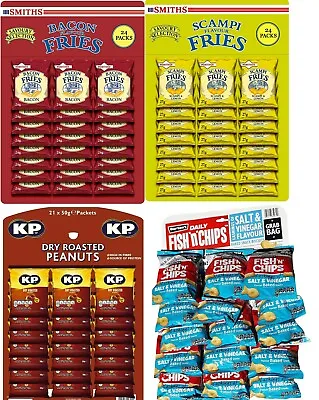 £15.99 • Buy Smith Bacon Scampi Fries Burton Fish Chips KP Roasted Salted Nuts Pub Cards Pork