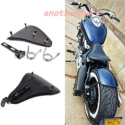 BIG 13  Black Motorcycle Spring Solo Seat For Yamaha V Star XVS650 XVS1100A  • $65.39