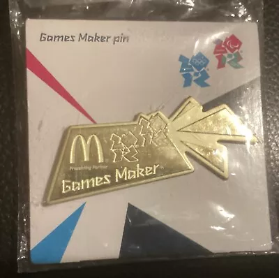 London 2012 Olympic Gold ColourPin Badge Games Maker Volunteers Special Badge. • £1.50