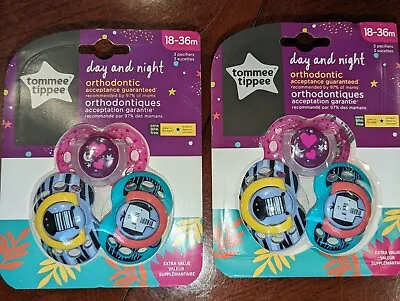 Tommee Tippee- Pacifiers Glow-In-The-Dark- 18-36 Months-Lot Of 2-  New  (Box 14) • $14.99