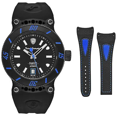 Tonino Lamborghini Men's 'PANFILO' Black Dial Automatic Watch TLF-T03-4 • $1385.18