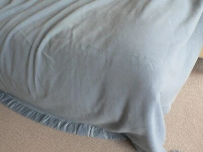 £55 • Buy Vintage Jonelle Richmond Super King 100% Merino Wool Blanket Blue 112 X 97 In