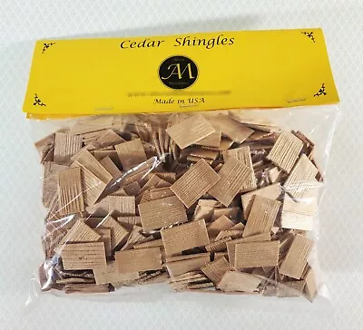 Dollhouse Miniature Shingles Cedar Wood Square 1:12 Scale 500 Pieces Alessio 50A • $28.50