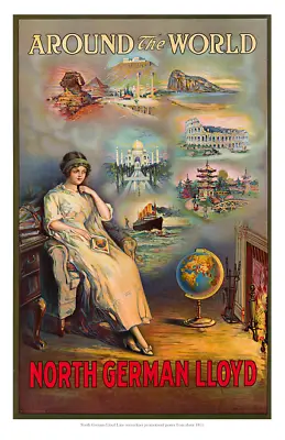 OCEAN LINERS 2156 North German Lloyd Kaiser Wilhelm Der Grosse Poster  11 X 17 • $11.99