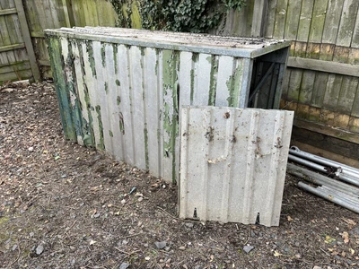 £60 • Buy Home Made From Aluminium Garage Door Metal Outdoor Shed