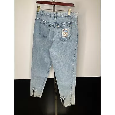 Jesse Western 80's Retro Style Ankle Zip With Bow Jeans 13/14 30  Waist • $30.62