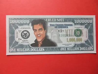 ELVIS PRESLEY One MILLION DOLLARS Note Fantasy Bill $1000000 Graceland American • £1.29