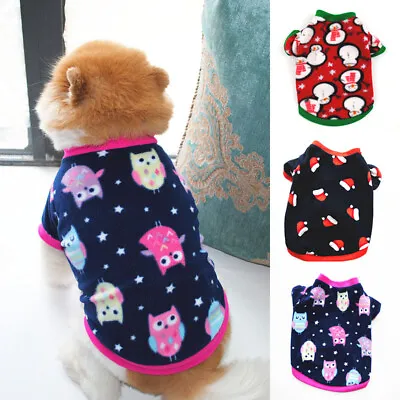 £3.35 • Buy Pet Dog Warm Coat Fleece Jacket Jumper Sweater Winter Clothes Puppy Vest Outfit.