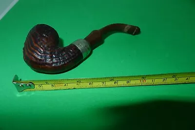 K&P Petersons Silver Collared Wood Wooden Estate Smoking Pipe • £49.99