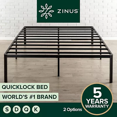 $179 • Buy Bed Frame Queen Double Single King Mattress Base Metal Platform Zinus QuickLock