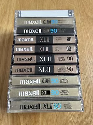 Lot Of 10 MAXELL XLII 90 Used Blank Cassettes Type II High Bias TESTED • $29.99