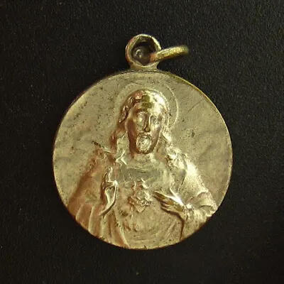 Vintage Sacred Heart Of Jesus Medal Religious Holy Catholic • $6.39