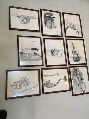 Unique Vtg ORIGINAL ART Charcoal DRAWING. Signed. Price Is For Each Piece. • $18