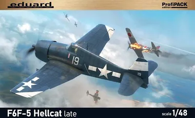 Eduard 8229 1:48 Grumman F6F-5 Hellcat Late ProfiPACK Edition • £22.49