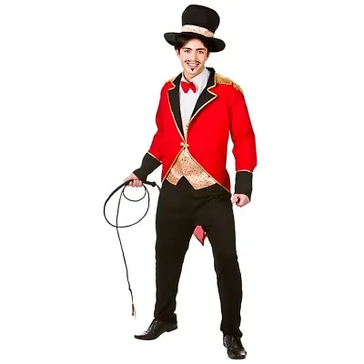 Adult Circus Ringmaster Fancy Dress Costume Mens Greatest Showman Lion Tamer • £22.95