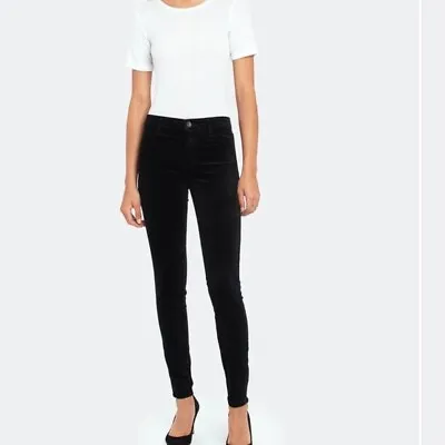 J Brand Imperial Super Skinny Black Coated Jeans Size 24 • $20.99