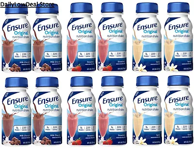 Ensure Original Milk Chocolate Vanilla Strawberry Shake 8 FL OZ- Choose Flavor • $21.90