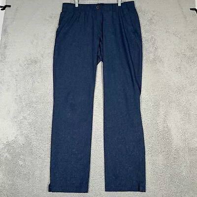 Under Armour Pants Mens Size 38x34 Blue Showdown Vented Golf Casual Flat Front • $27.99