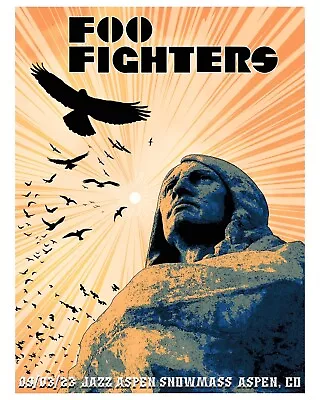 $35 • Buy Foo Fighters Colorado 11x17 Concert Poster Signed By Scott James Limited 1500