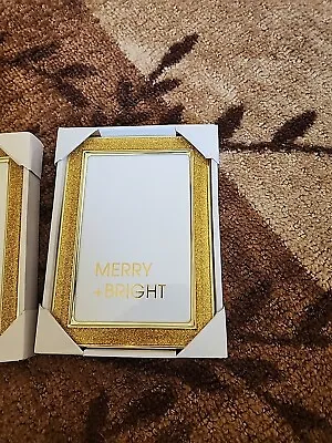 Malden International Designs Merry And Bright Glitter Gold Picture Frame 4x6  • $14.99