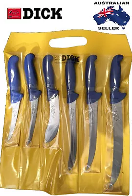 Genuine F Dick Pro Butcher 6 Piece Knife Set With Free Pouch • $220