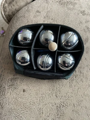 £9.99 • Buy ProTeam Boules Petanque Set Of 6, Colour Silver With Green Canvas Carry Case 