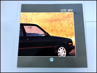 1988 VW Volkswagen GTI 16V  Original Car Sales Brochure Catalog • $23.96