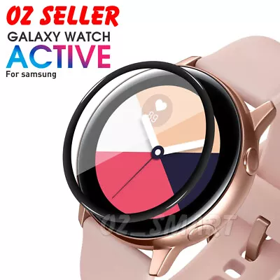 Full Coverage Soft Fiber Glass Screen Protector Samsung Galaxy Watch Active 2 • $8.99