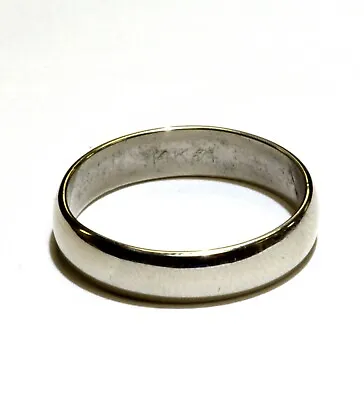 14k White Gold 5mm Mens Wedding Band Ring 4.6g Gents Vintage Estate 11 • $247.49
