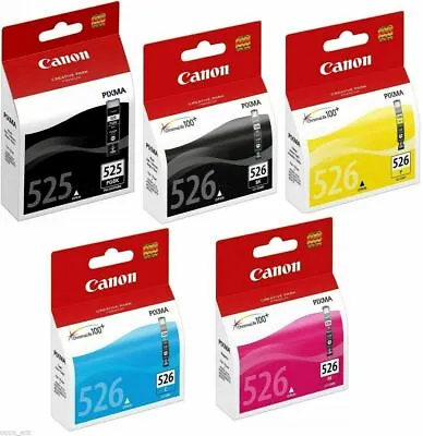 Genuine Canon PGI-525 & CLI-526 Ink Cartridges For Pixma IP4850 MG5150 Lot • £11.99