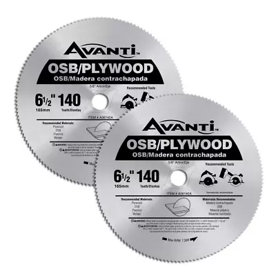 6-1/2 In. X 140-Tooth OSB/Plywood Circular Saw Blade (2-Pack) • $16.39