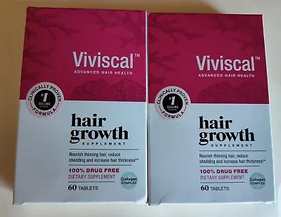 2 Pack Women's Viviscal Tablets  Supply 60 Tabs Each Exp 03/2025  - 07/2026 • $50