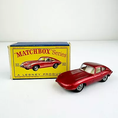 Vintage Matchbox Series Car No. 32 ‘E’ Type Jaguar Great Condition W/ Box • $120