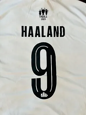 (RARE) Manchester City ERLING HAALAND White XL Long Sleeve TREBLE 2022-23 NWT ⭐️ • $129.99