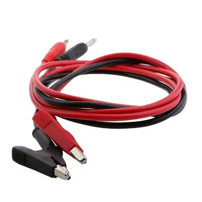 1m Double-ended Alligator Test Clips To 4mm Banana Plug Test Cable Multimeter • $10.14