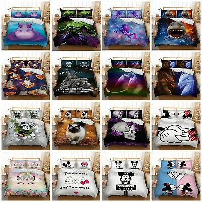 Animal Print Quilt Duvet Cover Bedding Set Pillow Cases Single Double King Size • £19.99