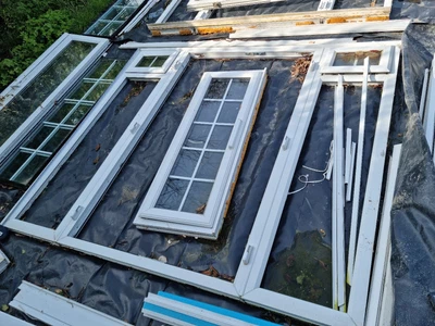 £320 • Buy Exterior External Upvc Double Glazed French Doors In Frame & Side Windows