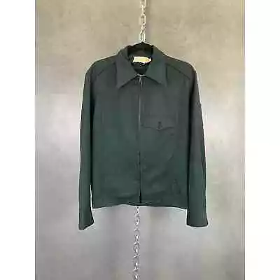 Vintage 70s Sage Green Rayon Mechanics Jacket Rare M • $120